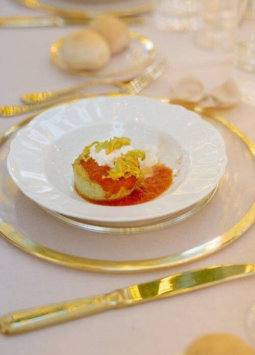 Rehearsal dinner, flan