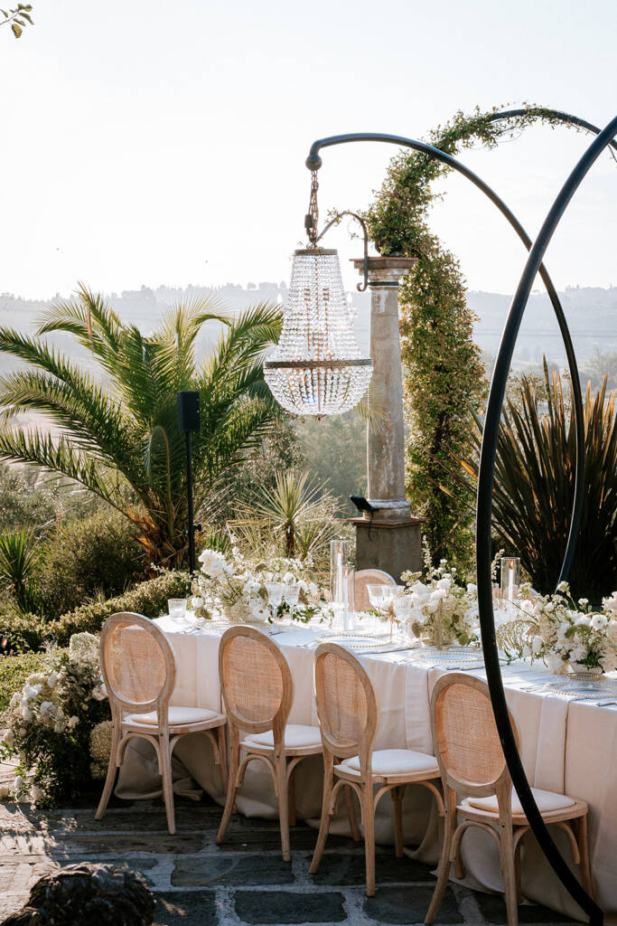 destination wedding dinner in Tuscany